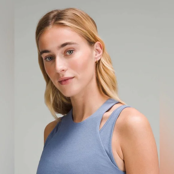 Lululemon Ribbed Cotton Modal Cut-Out Dress | Oasis Blue | 12 - Picture 3 of 6